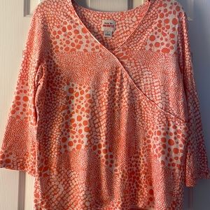 Ruby Rd. 3/4 sleeves orange top